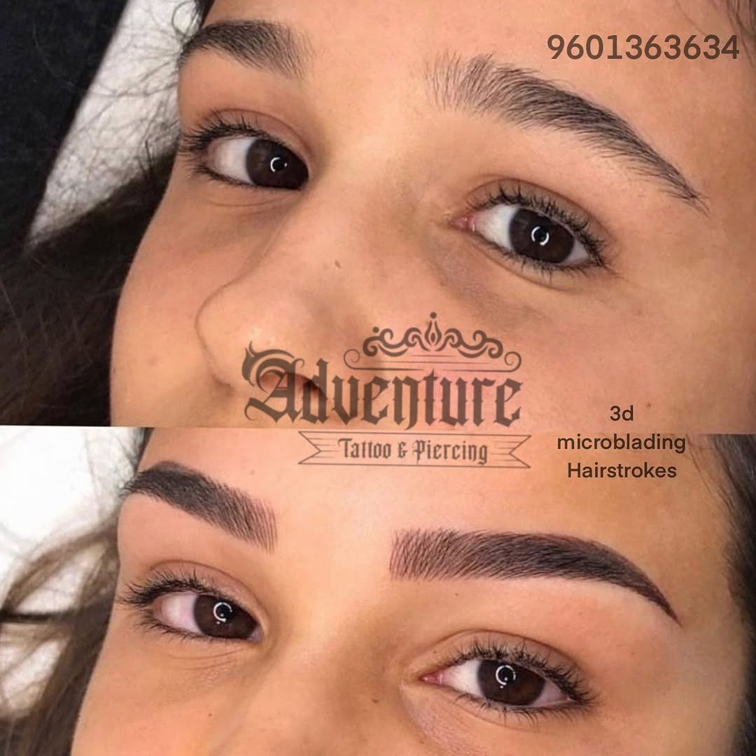 Microblading Ahmedabad - Adventure Tattoo Before After